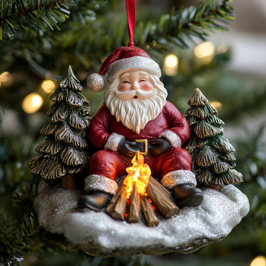 Santa Camp Fire WJ2411054CL Christmas Ornament