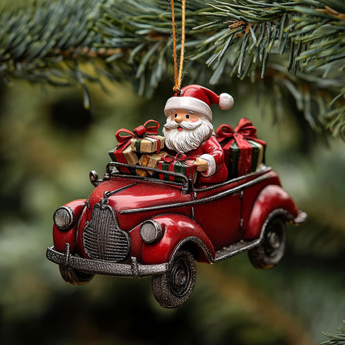 Santa Driver WJ2411061CL Christmas Ornament
