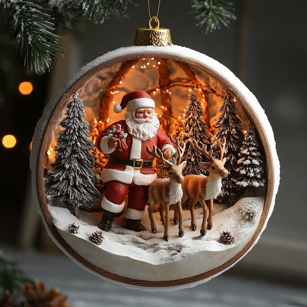 Santa Family WJ2411063CL Christmas Ornament