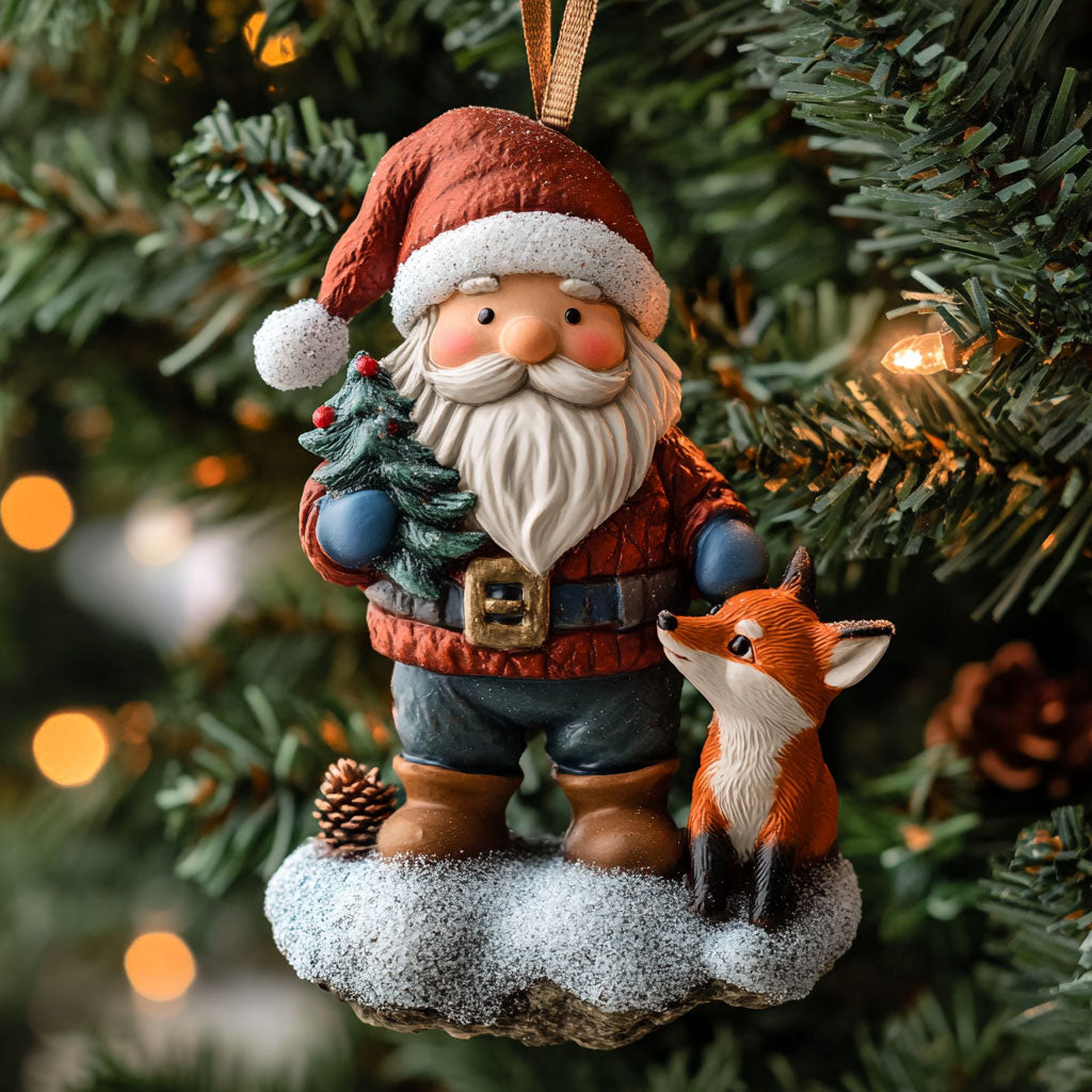 Santa Gnome Friend WJ2711142CL Christmas Ornament