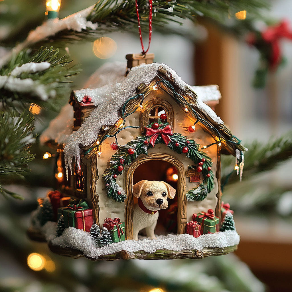 Santa Pup Hut WJ2511040CL Christmas Ornament
