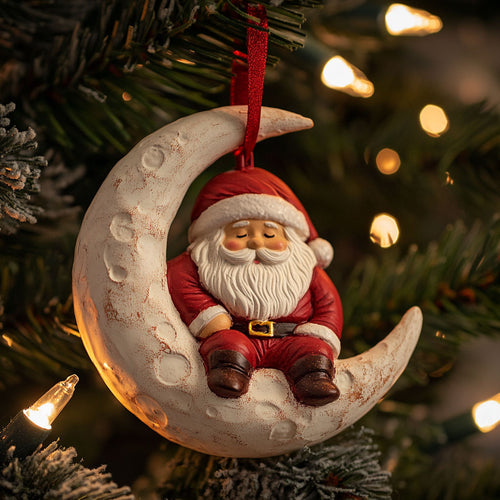 Santa To The Moon WJ2411078CL Christmas Ornament