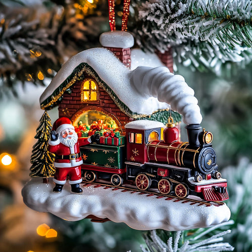 Santa’s Cargo Train WJ2511085CL Christmas Ornament