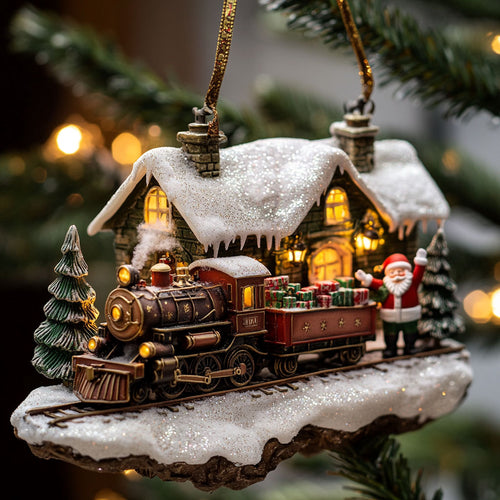Santa's Train WJ2411085CL Christmas Ornament