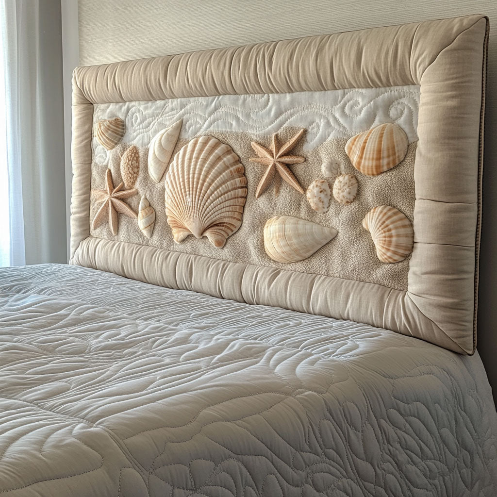 Seashell Coast WJ0801004CL Quilted Headboard Slipcover