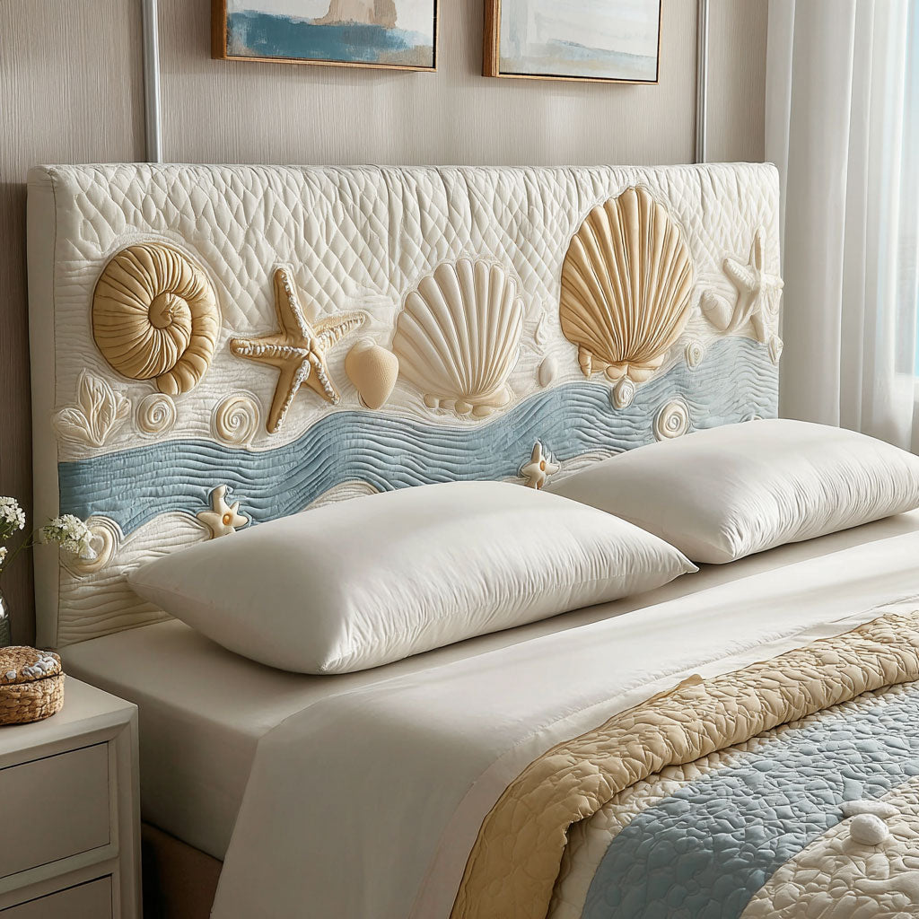 Seashell Cove WJ0801005CL Quilted Headboard Slipcover