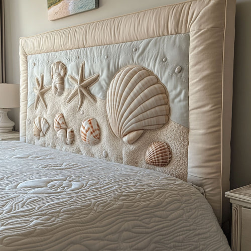 Seashell Shore WJ0801006CL Quilted Headboard Slipcover