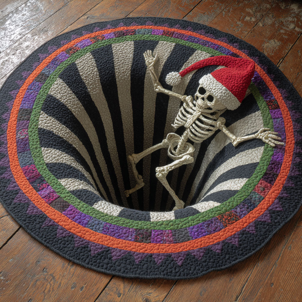 Skeleton Noel WJ0312451CL Quilted Round Mat