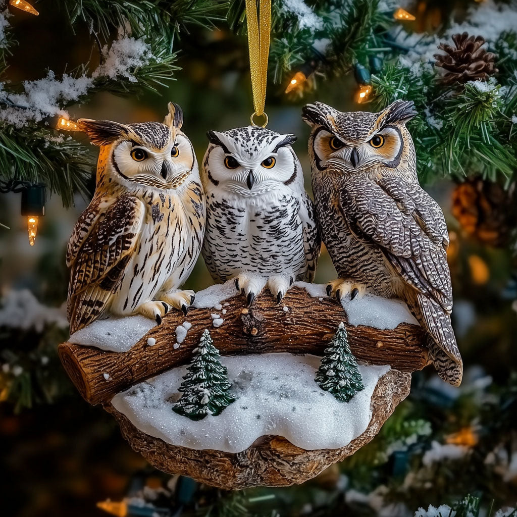Snow Owl Members WJ0312417CL Christmas Ornament