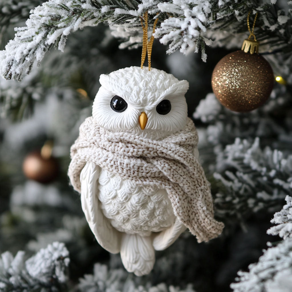 Snow Owl WJ0312419CL Christmas Ornament