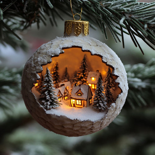 Snow Village WJ2511108CL Christmas Ornament