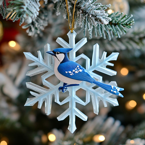Snowflake Bluebird WJ0312321CL Christmas Ornament