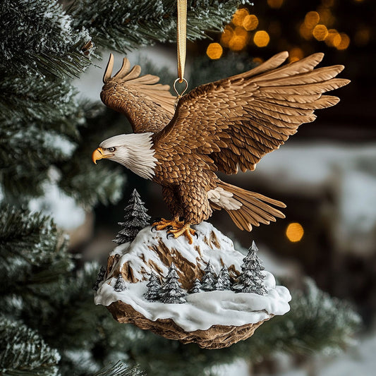 Snowy Mountain Eagle WJ0312341CL Christmas Ornament