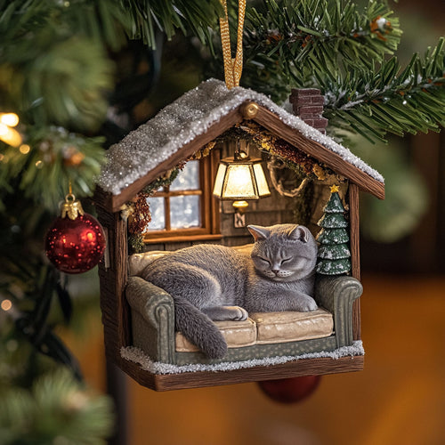 Sofa Silent Cat WJ2611026CL Christmas Ornament