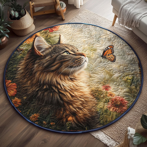 Soft Pawed Cat WJ0901145CL Quilted Round Mat