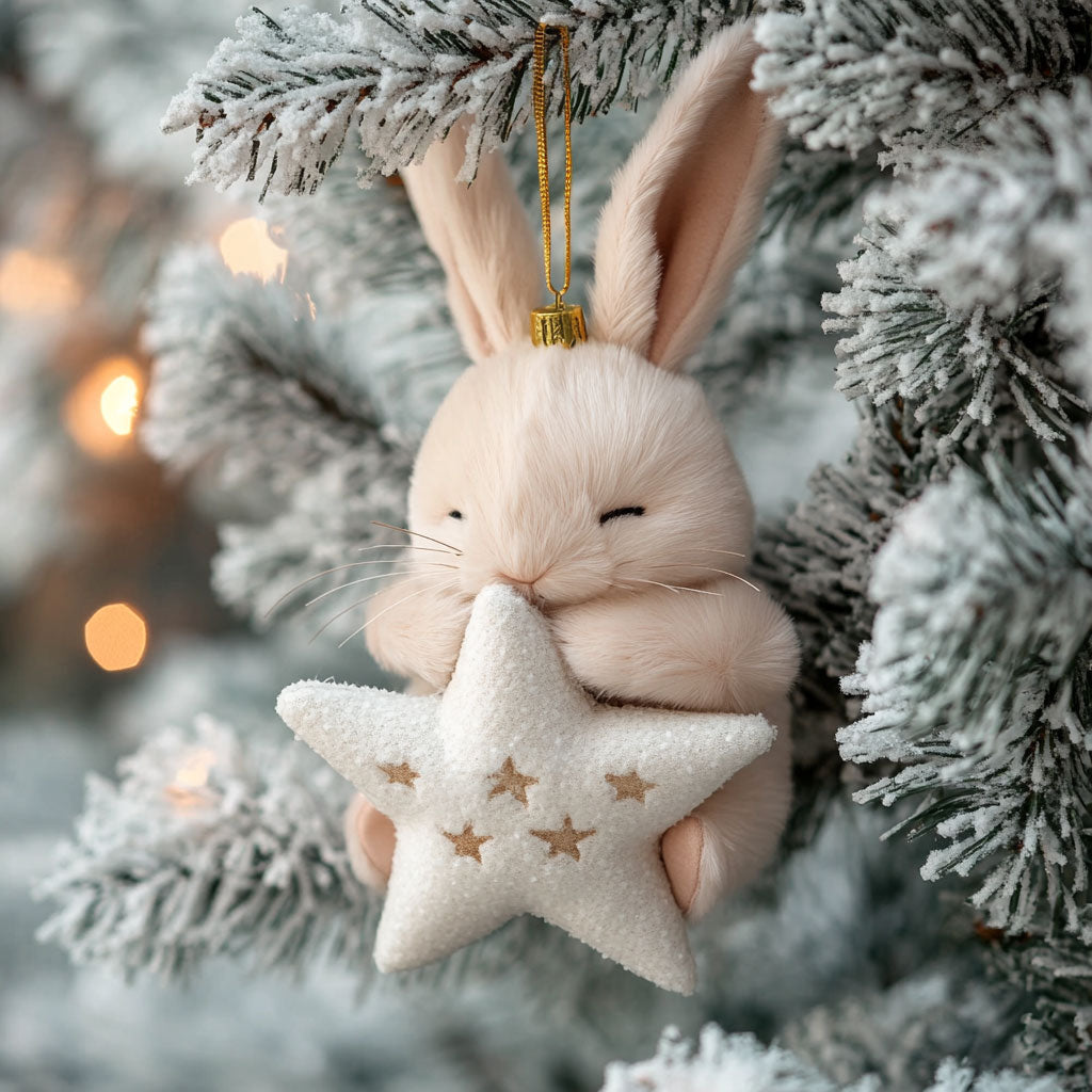 Star Bunny WJ1612036CL Christmas Ornament