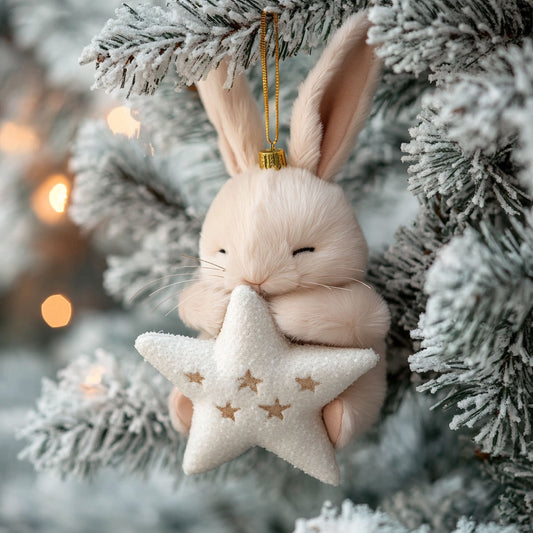 Star Bunny WJ1612036CL Christmas Ornament
