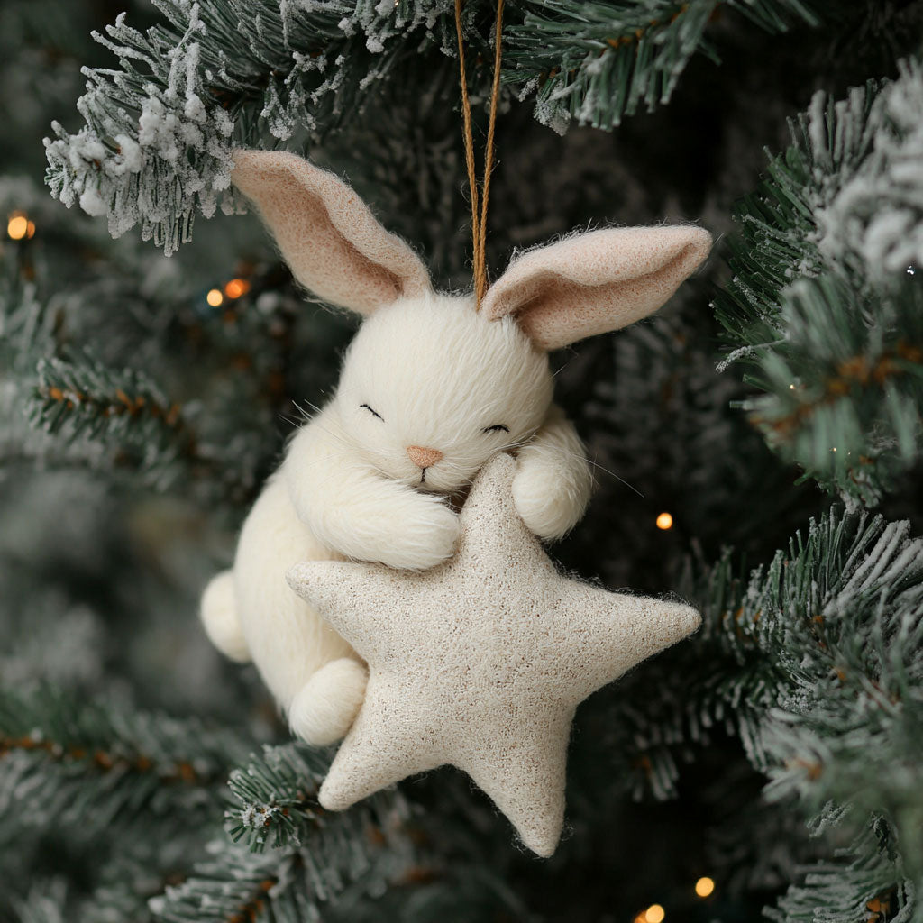 Star Rabbit WJ1612037CL Christmas Ornament