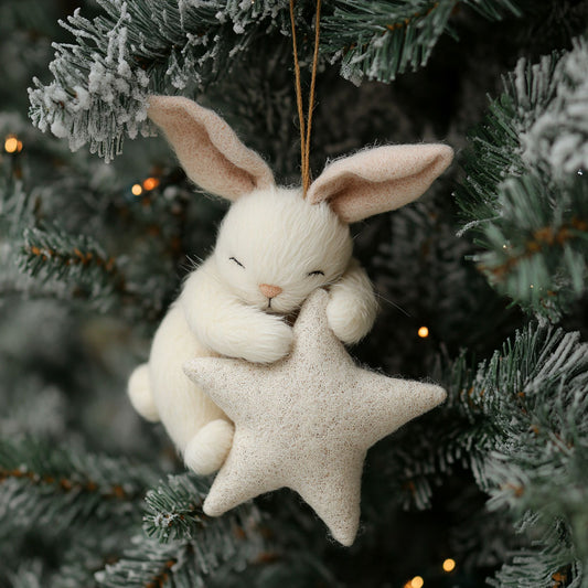 Star Rabbit WJ1612037CL Christmas Ornament
