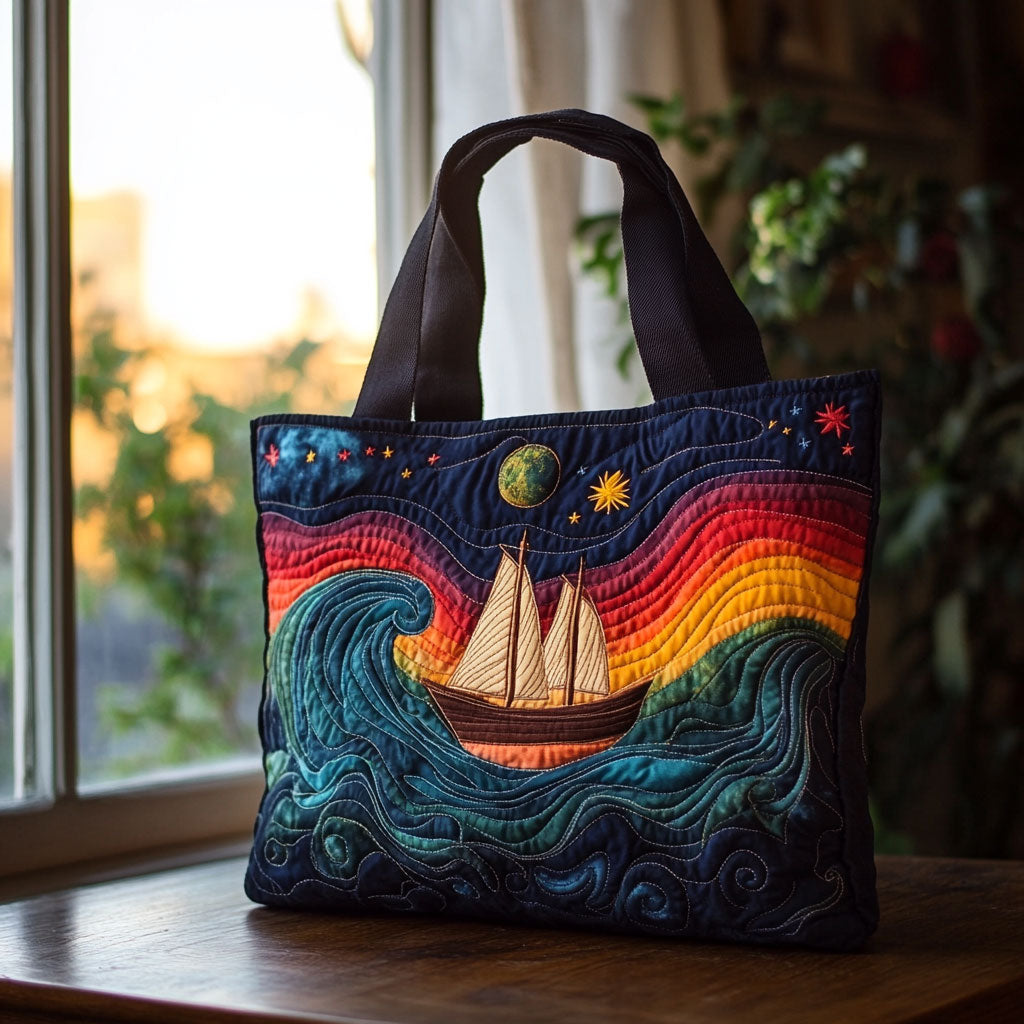 Starlit Sail WJ2310408CL Quilted Tote Bag