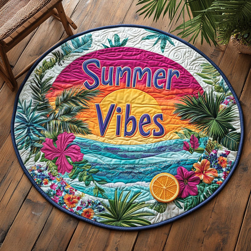 Summer Vibe WJ1210048CL Quilted Round Mat