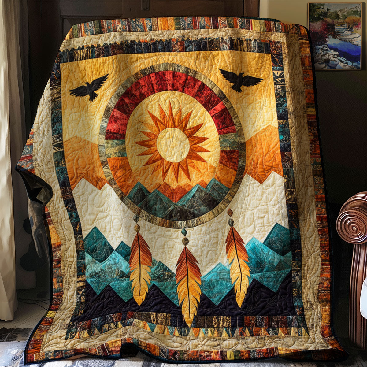Sun Spirit Circle WJ0801058CL Quilt