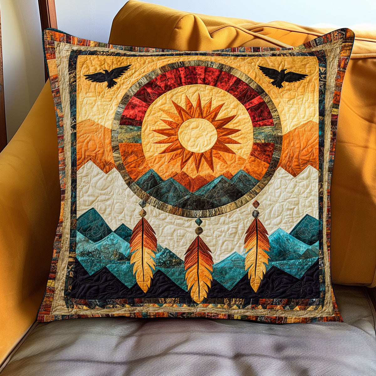 Sun Spirit Circle WJ0801118CL Quilt Pillow Case