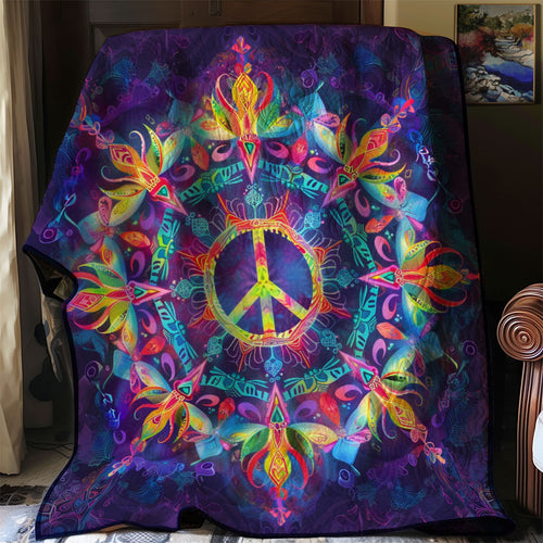 Sunburst Peace Sign WJ0801066CL Quilt