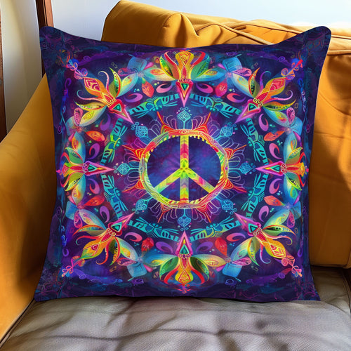 Sunburst Peace Sign WJ0801126CL Quilt Pillow Case