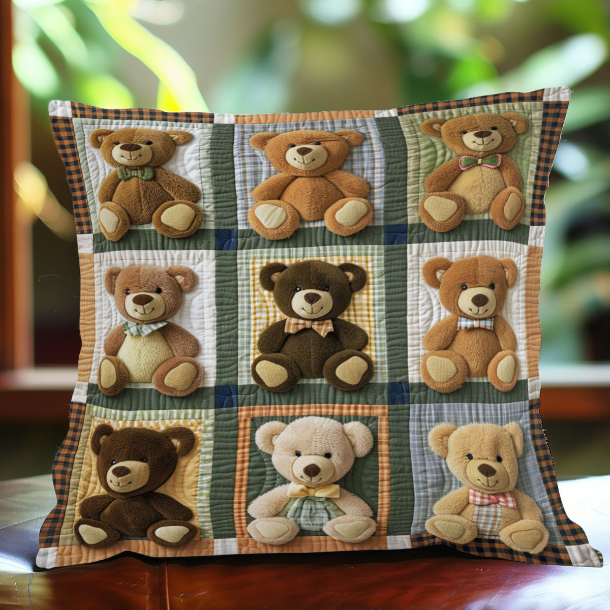 Teddy Friend WJ0801074CL Quilt Pillow Case