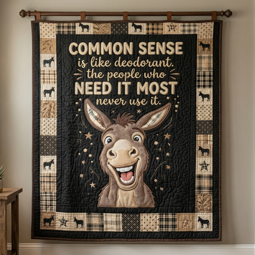Funny Donkey Common Sense WN0604011CL Quilt