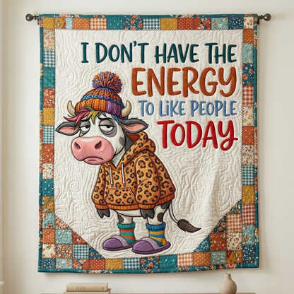 No Energy Today Cow WN0904031CL Quilt