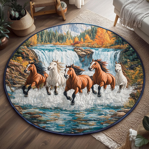 Thundering Streams WJ1301151CL Quilted Round Mat