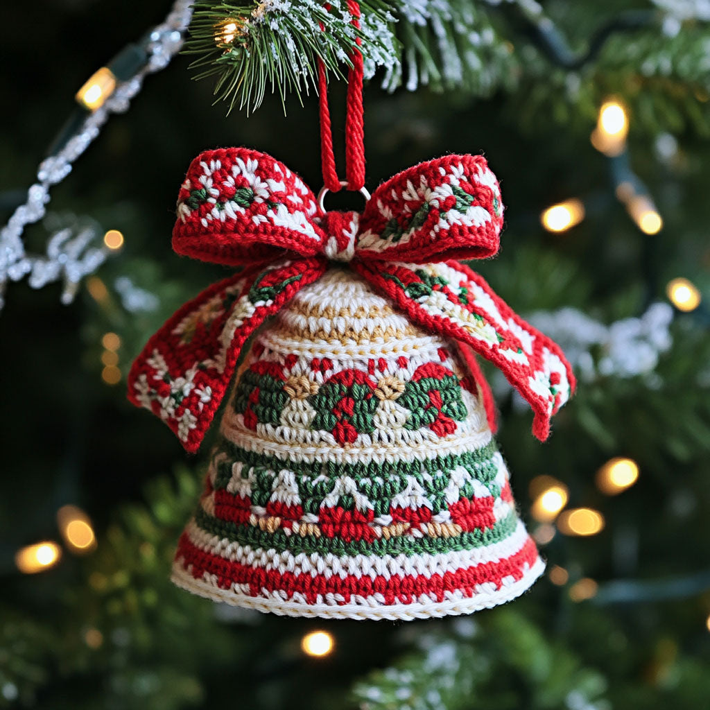 Tied Bell WJ2411122CL Christmas Ornament