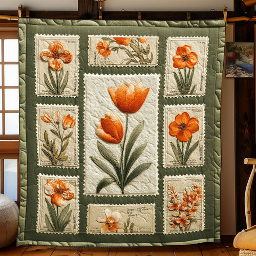 Timeless Floral Postage WJ1001034CL Quilt