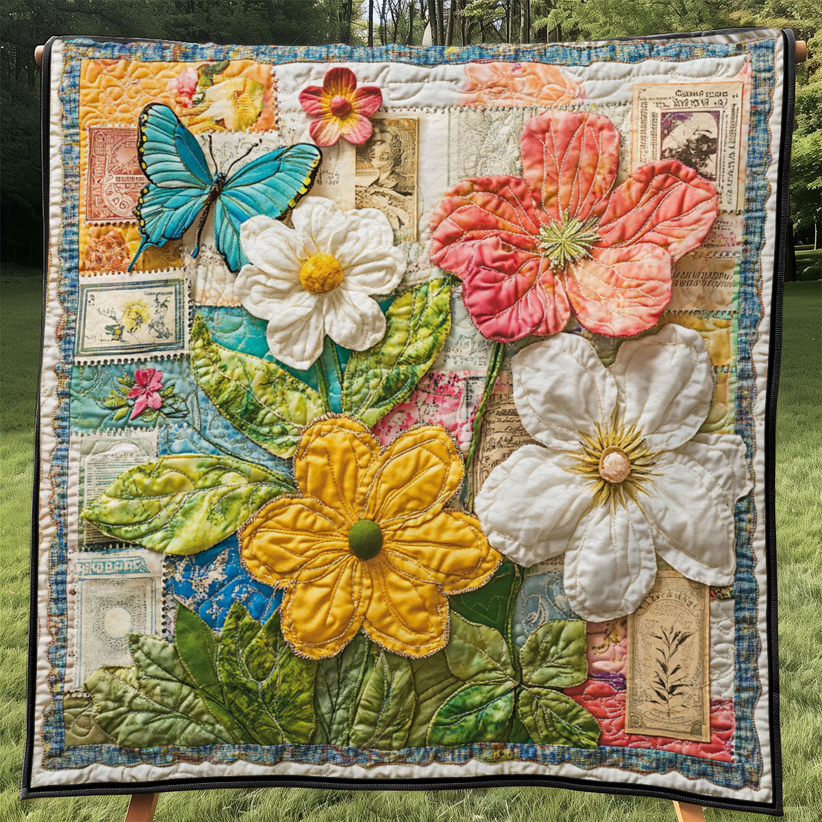 Timeless Stamp Blossoms WJ1301067CL Quilt