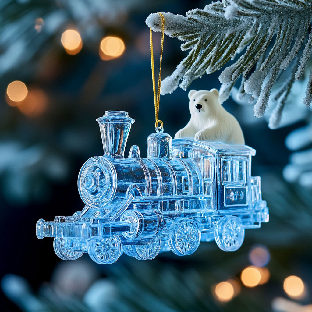 Transparent Train Polar WJ2711161CL Christmas Ornament