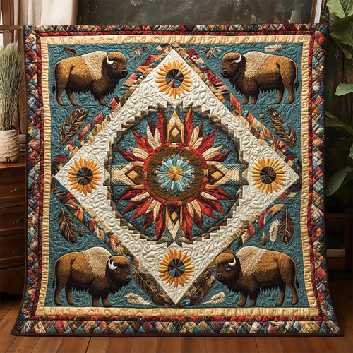 Tribal Bison Power WJ0801028CL Quilt