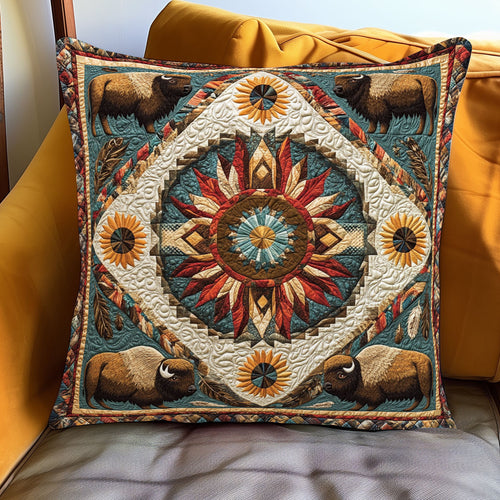 Tribal Bison Power WJ0801088CL Quilt Pillow Case