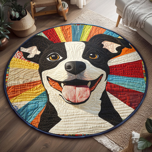 Trippy Dog Spirit WJ0901156CL Quilted Round Mat