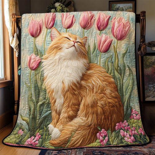 Tulip Cat WJ1001004CL Quilt