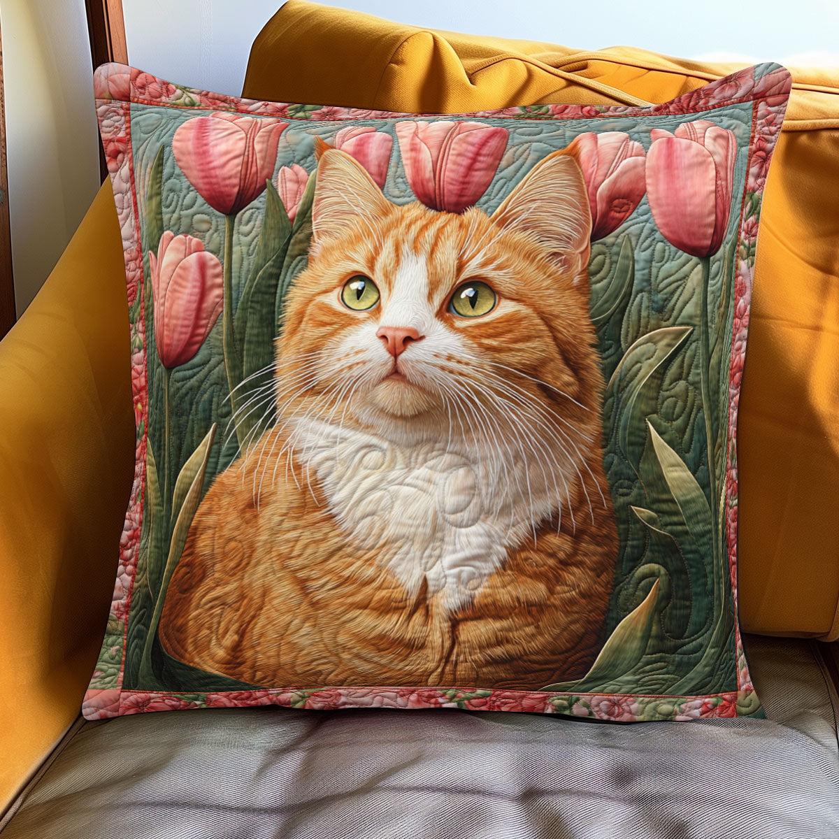 Tuliplight Cat WJ1001061CL Quilt Pillow Case