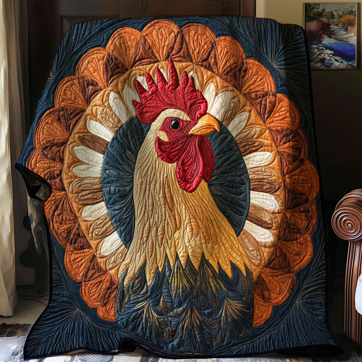 Vintage Chicken WJ0701039CL Quilt
