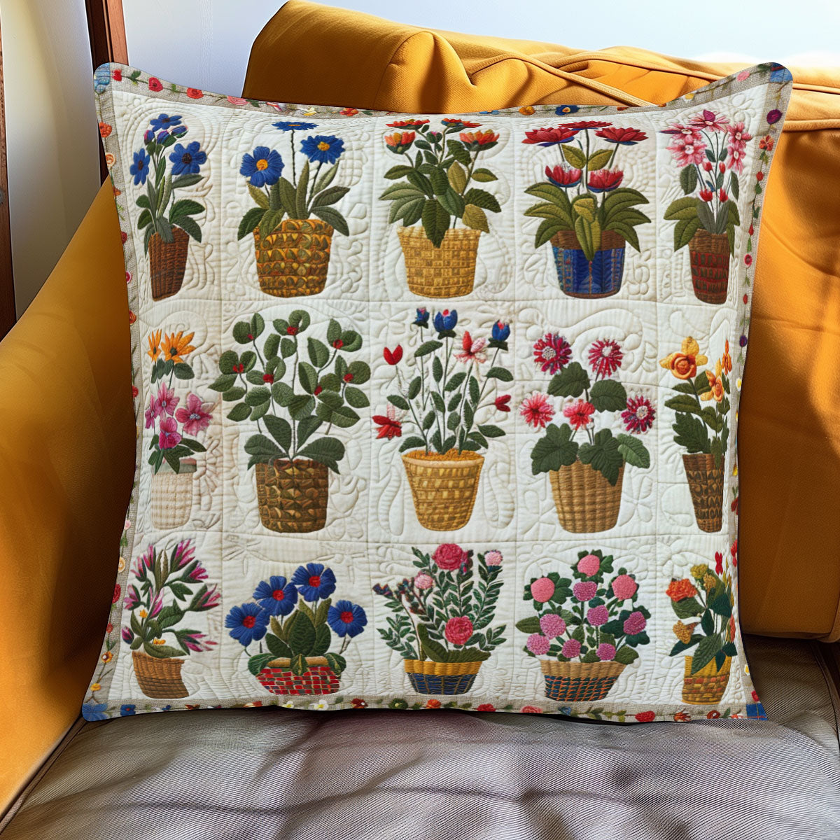 Vintage Flower WJ0901099CL Quilt Pillow Case