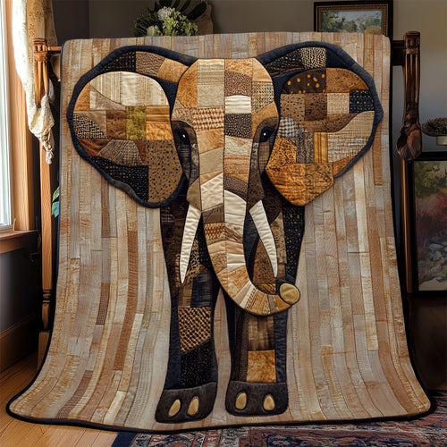 Vintage Patchwork Elephant WJ0701051CL Quilt
