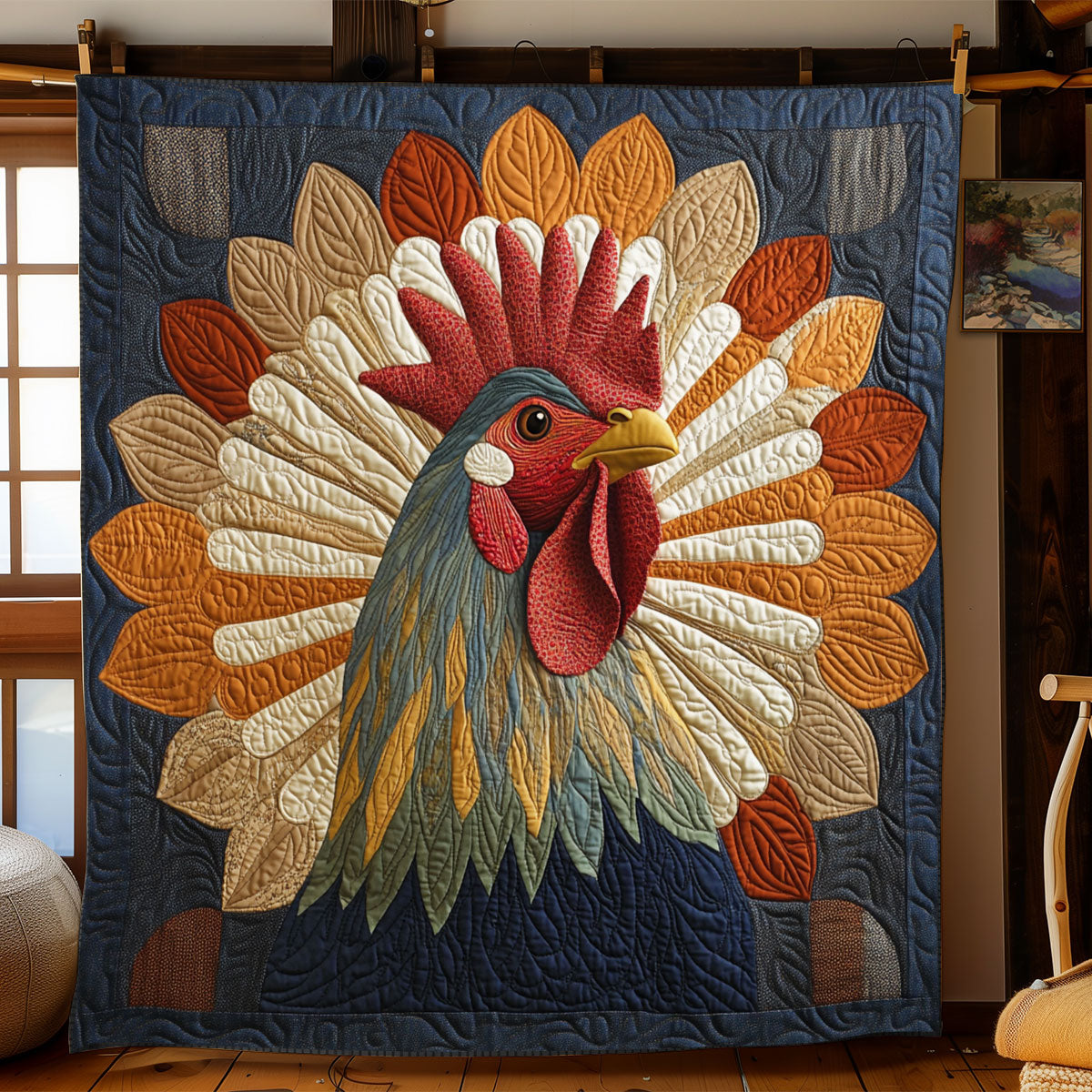 Vintage Rooster WJ0701040CL Quilt
