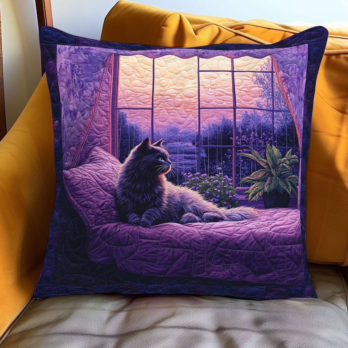 Violet Dream Cat WJ1301090CL Quilt Pillow Case