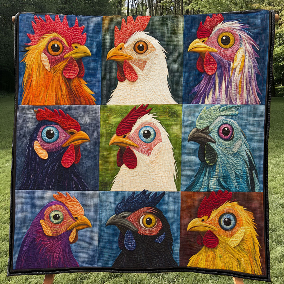Whimsical Chicken WJ0701041CL Quilt