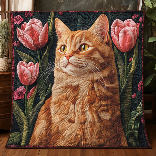 Whiskers In The Tulips WJ1001008CL Quilt