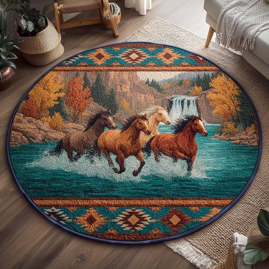 Wildwater Gallop WJ1301152CL Quilted Round Mat
